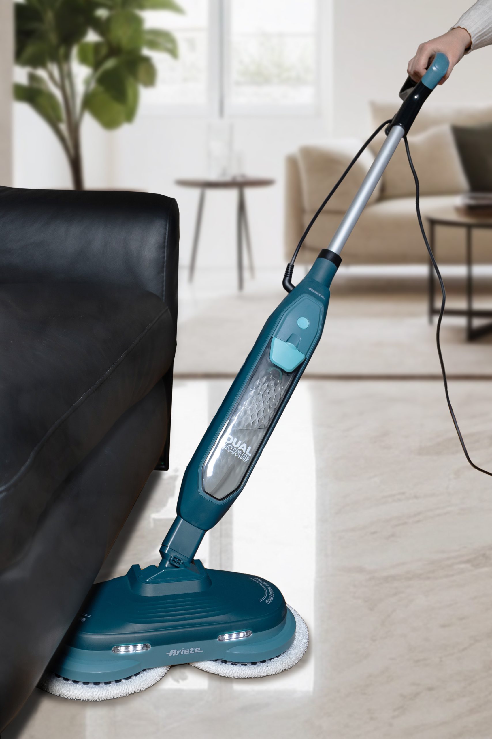 Ariete STEAM MOP, sa dve rotirajuce cetke, Parocistac (4178) plavi - Image 5